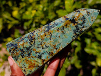 Polished African Turquoise Chrysocolla Points x 4 From South Africa