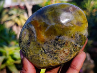 Polished Green Opal Standing Free Forms x 4 From Betroka, Madagascar