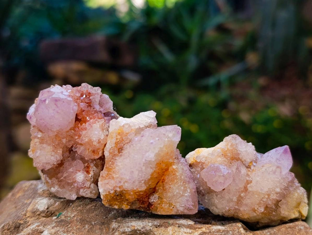 Natural Amethyst Spirit Quartz Clusters x 12 From Boekenhouthoek, South Africa - Toprock Gemstones and Minerals 