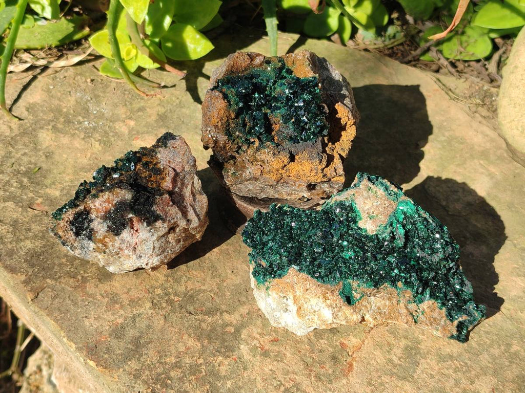 Natural Crystalline Malachite Specimens x 6 From Tenke Fungurume, Congo - Toprock Gemstones and Minerals 