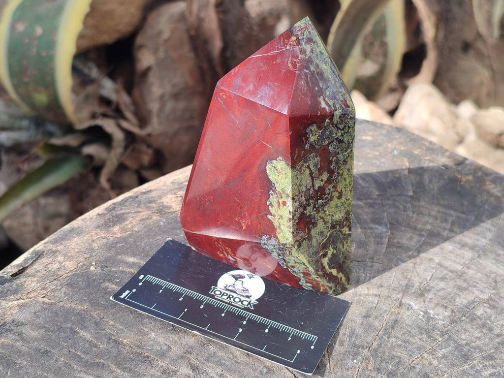 Polished Bastite Dragons Blood Stone Points x 2 From Tshipise, South Africa - Toprock Gemstones and Minerals 