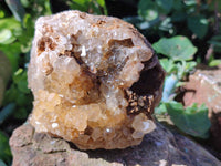 Natural Golden Limonite Quartz Geode Specimens x 3 From Solwezi, Zambia - Toprock Gemstones and Minerals 