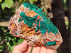 Natural Dioptase Crystals with Malachite on Dolomite Matrix Specimens x 2 From Likasi, Congo - Toprock Gemstones and Minerals 