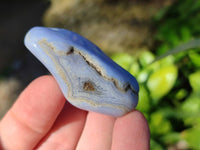 Polished Blue Lace Agate Tumbled Stones x 1.8 Kg Lot From Malawi - Toprock Gemstones and Minerals 