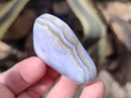 Polished Blue Lace Agate Tumbled Stones x 1.8 Kg Lot From Malawi - Toprock Gemstones and Minerals 