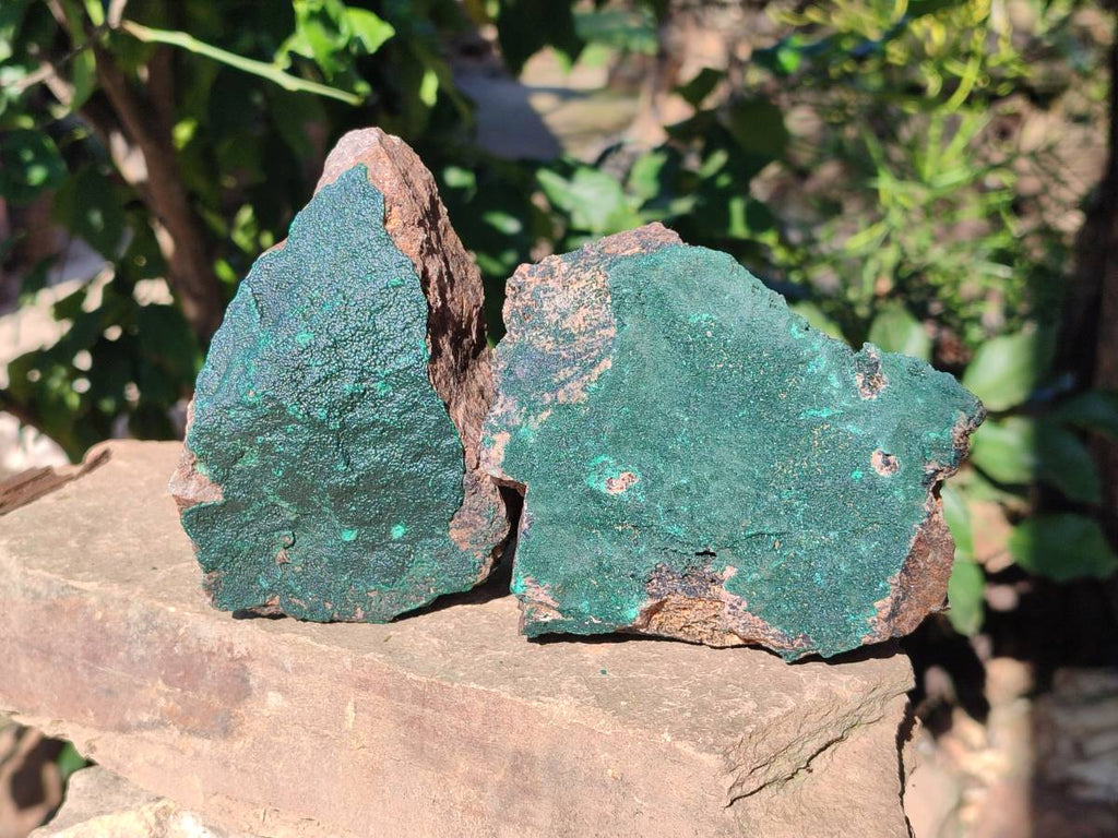 Natural Crystalline Malachite Specimens x 3 From Tenke Fungurume, Congo - Toprock Gemstones and Minerals 