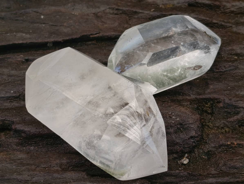 Polished Clear Quartz Double Terminated Crystals x 6 From Madagascar - Toprock Gemstones and Minerals 