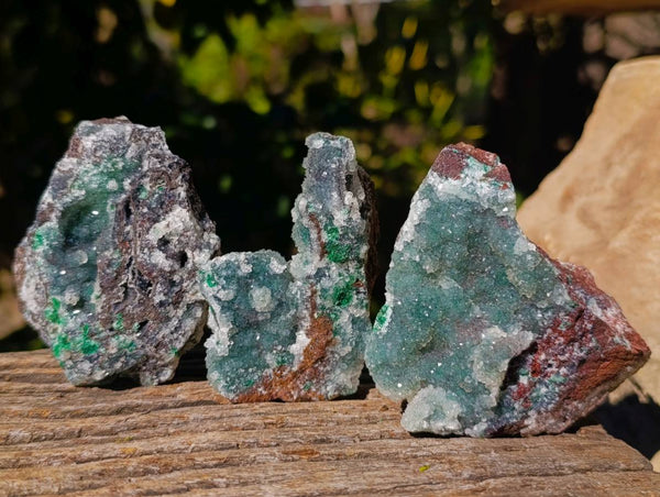 Natural Ball Malachite On Dolomite Matrix Specimens x 12 From Likasi, Congo - Toprock Gemstones and Minerals 