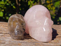 Polished Mixed Quartz Skulls x 2 From Madagascar - Toprock Gemstones and Minerals 