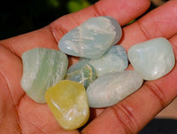 Polished Aquamarine Tumbled Stones x 0.5 Kg Lot From Angola - Toprock Gemstones and Minerals 