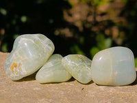 Polished Aquamarine Tumbled Stones x 0.5 Kg Lot From Angola - Toprock Gemstones and Minerals 