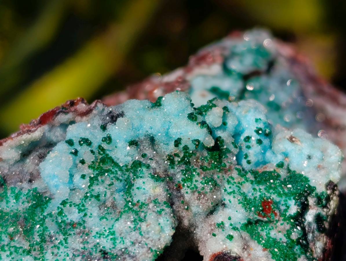 Natural Drusy Coated Chrysocolla with Malachite x 3 From Lupoto Mine, Congo - Toprock Gemstones and Minerals 