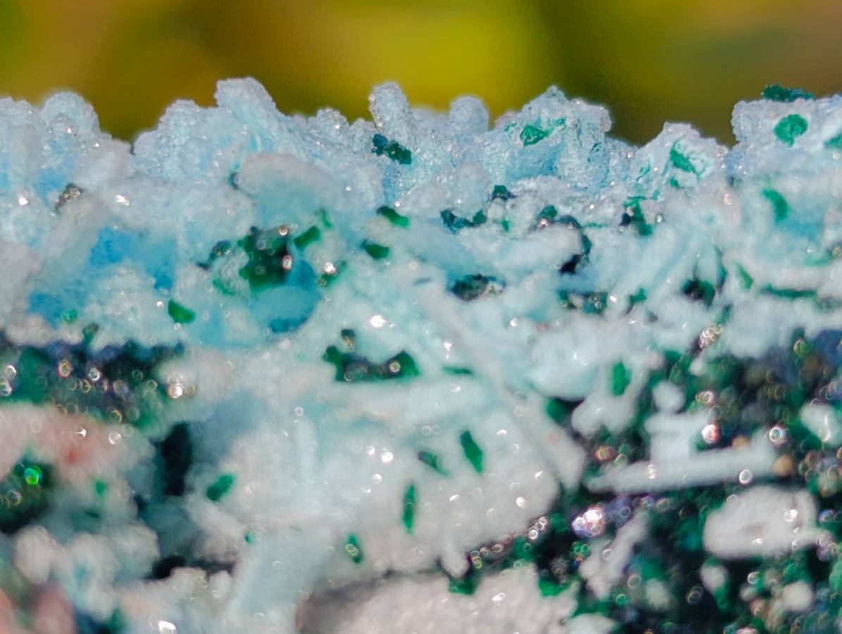 Natural Drusy Coated Chrysocolla with Malachite x 3 From Lupoto Mine, Congo - Toprock Gemstones and Minerals 