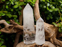 Polished Clear Quartz Crystals x 2 From Madagascar