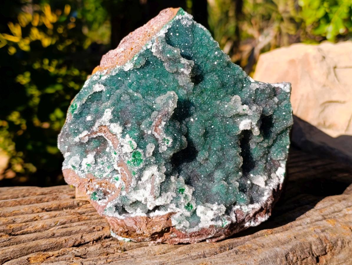 Natural Ball Malachite On Dolomite Matrix Specimen x 1 From Kambove, Congo - Toprock Gemstones and Minerals 