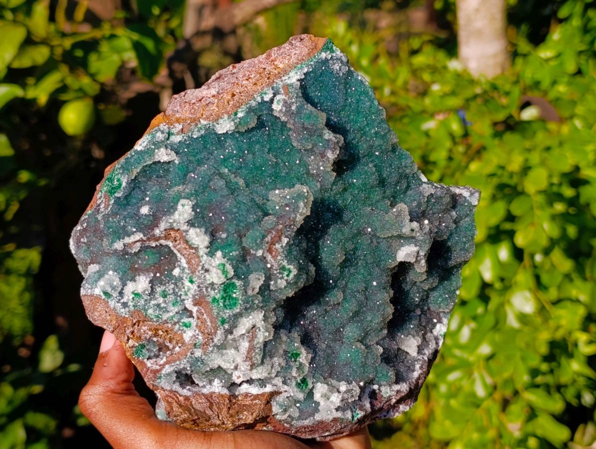 Natural Ball Malachite On Dolomite Matrix Specimen x 1 From Kambove, Congo - Toprock Gemstones and Minerals 