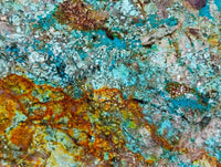 Polished African Turquoise Chrysocolla Standing Free Forms x 3 From South Africa