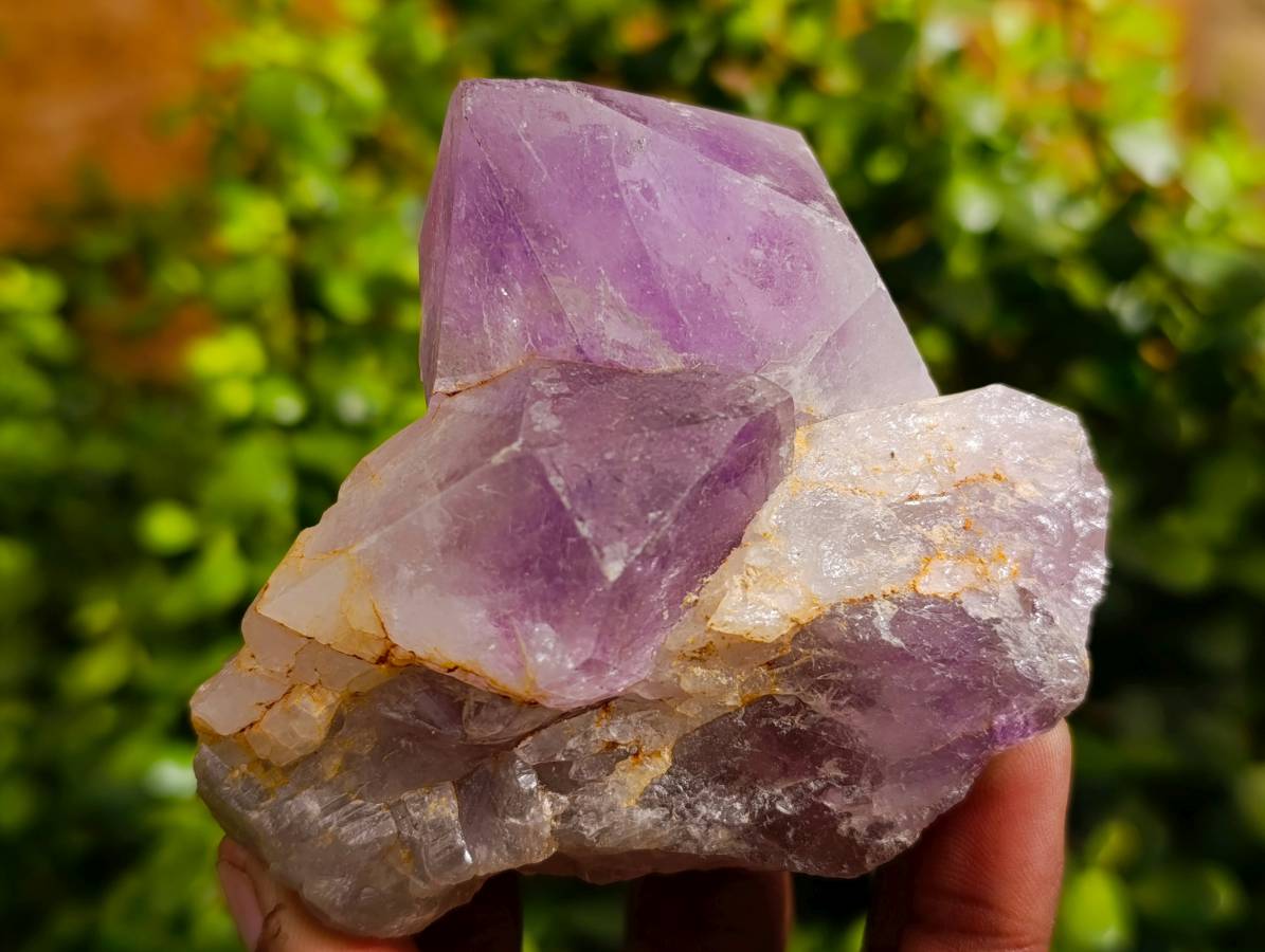 Natural Jacaranda Amethyst Quartz Clusters x 4 From Mumbwa, Zambia - Toprock Gemstones and Minerals 