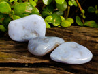 Polished Blue Lace Agate Tumbled Stones x 35 From Malawi - Toprock Gemstones and Minerals 