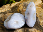 Polished Blue Lace Agate Tumbled Stones x 35 From Malawi - Toprock Gemstones and Minerals 