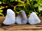 Polished Blue Lace Agate Tumbled Stones x 35 From Malawi - Toprock Gemstones and Minerals 