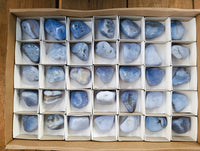 Polished Blue Lace Agate Tumbled Stones x 35 From Malawi