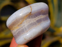 Polished Blue Lace Agate Tumbled Stones x 35 From Malawi