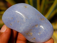 Polished Blue Lace Agate Tumbled Stones x 35 From Malawi