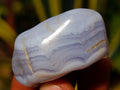 Polished Blue Lace Agate Tumbled Stones x 35 From Malawi - Toprock Gemstones and Minerals 