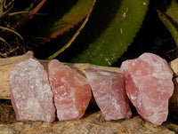 Natural Pink Rose Quartz Cobbed Specimens x 24 From North Cape, South Africa - Toprock Gemstones and Minerals 