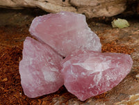 Natural Pink Rose Quartz Cobbed Specimens x 24 From North Cape, South Africa - Toprock Gemstones and Minerals 