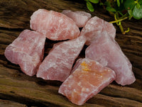 Natural Pink Rose Quartz Cobbed Specimens x 24 From North Cape, South Africa - Toprock Gemstones and Minerals 