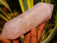 Polished Rose Quartz Double Terminated Points x 4 From Madagascar