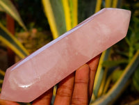 Polished Rose Quartz Double Terminated Points x 4 From Madagascar