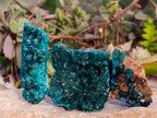Natural Dioptase On Dolomite Specimens x 12 From Likasi, Congo - Toprock Gemstones and Minerals 