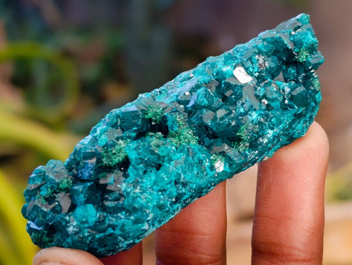 Natural Dioptase On Dolomite Specimens x 12 From Likasi, Congo - Toprock Gemstones and Minerals 