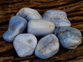 Polished Blue Lace Agate Tumbled Stones x 20 From Malawi - Toprock Gemstones and Minerals 