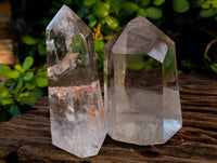 Polished Clear Quartz Crystals x 3 From Madagascar