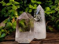 Polished Clear Quartz Crystals x 3 From Madagascar