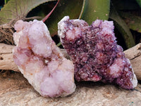 Natural Amethyst Spirit Quartz Clusters x 2 From South Africa
