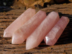 Polished Double Terminated Rose Quartz Points x 4 Madagascar - Toprock Gemstones and Minerals 