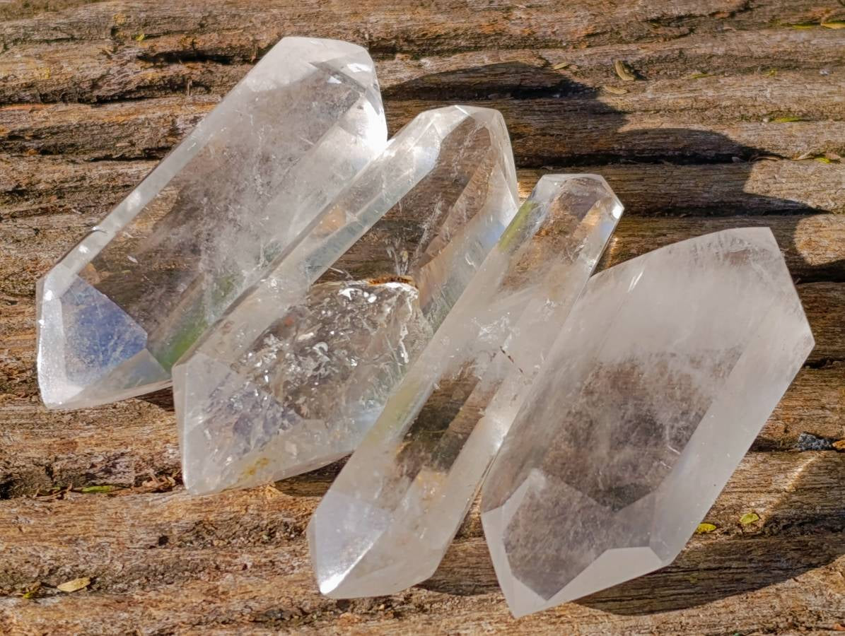 Polished Double Terminated Clear Quartz Crystals x 24 From Madagascar - Toprock Gemstones and Minerals 