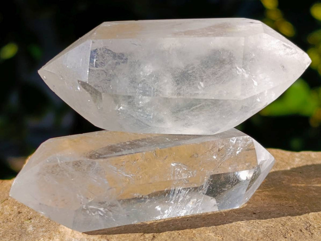 Polished Double Terminated Clear Quartz Crystals x 24 From Madagascar - Toprock Gemstones and Minerals 