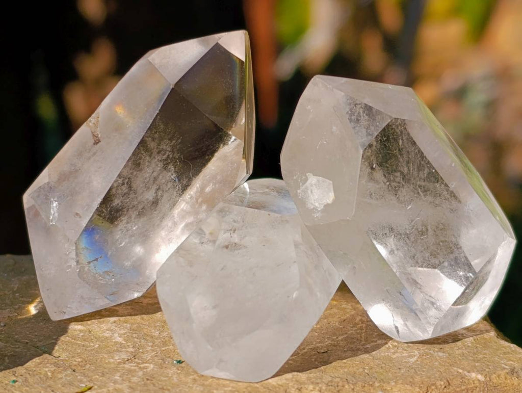 Polished Double Terminated Clear Quartz Crystals x 24 From Madagascar - Toprock Gemstones and Minerals 
