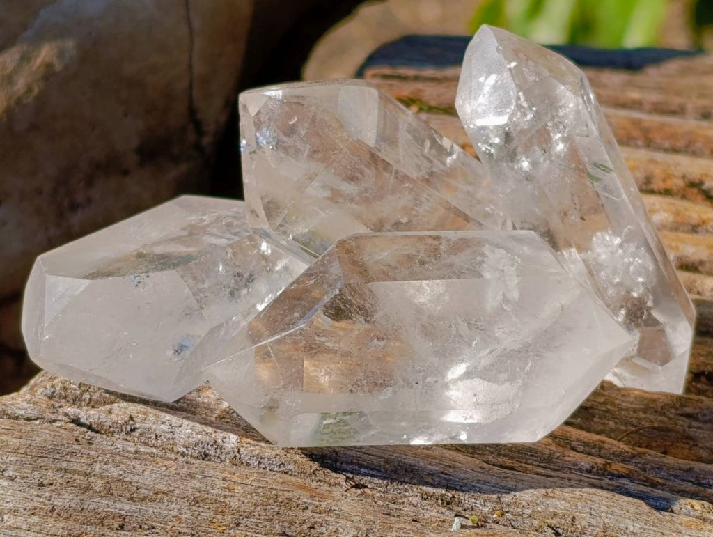 Polished Double Terminated Clear Quartz Crystals x 24 From Madagascar - Toprock Gemstones and Minerals 