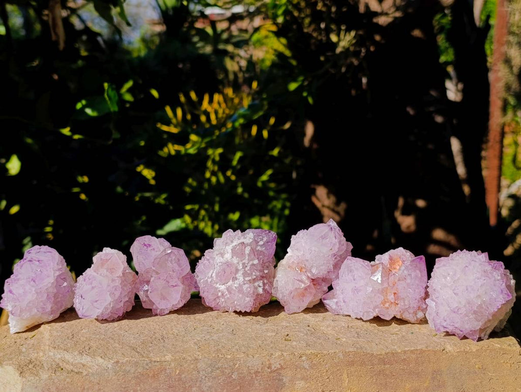 Natural Amethyst Spirit Quartz Clusters x 12 From Boekenhouthoek, South Africa - Toprock Gemstones and Minerals 