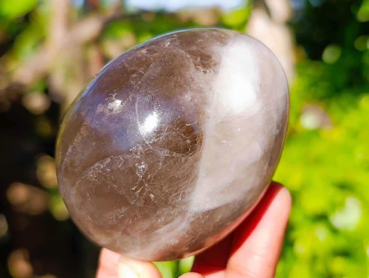 Polished Smokey Quartz Eggs x 4 From Madagascar - Toprock Gemstones and Minerals 