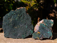 Natural Crystalline Malachite Specimens x 3 From Tenke Fungumure, Congo