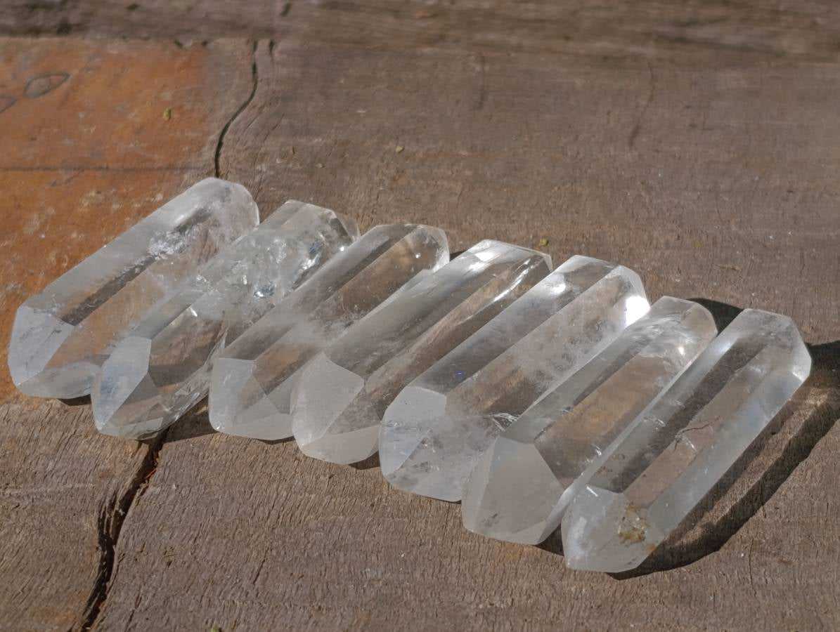 Polished Double Terminated Clear Quartz Crystals x 35 From Madagascar - Toprock Gemstones and Minerals 