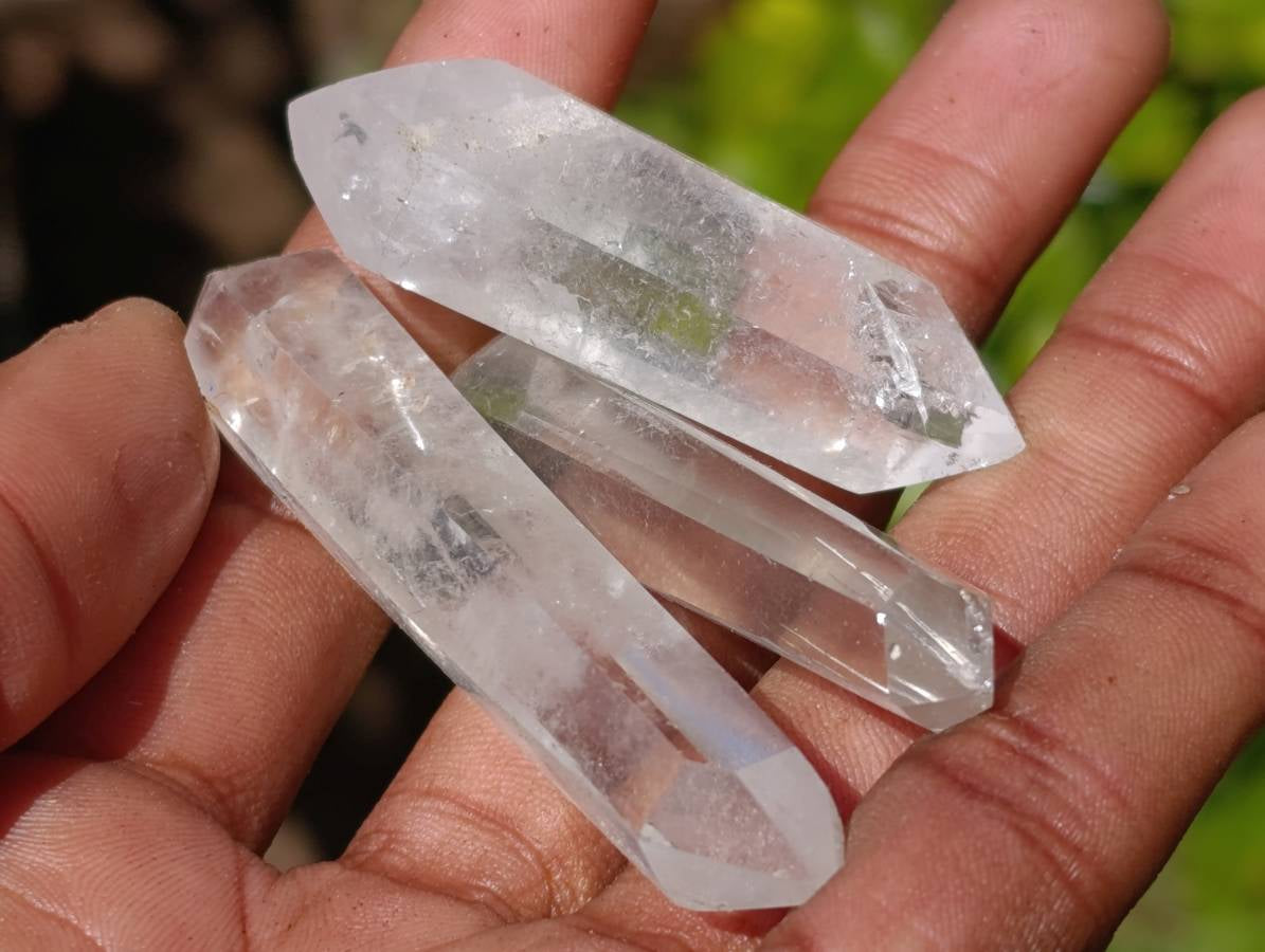Polished Double Terminated Clear Quartz Crystals x 35 From Madagascar - Toprock Gemstones and Minerals 